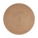 Okrugao tepih juten u boji lososa/u prirodnoj boji ø 133 cm Capri – Flair Rugs
