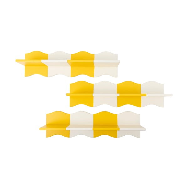 Žuta /bijela dječja polica 80 cm Bubbi – Bloomingville Mini-image-4