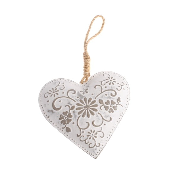 Viseći metalni ukras u obliku srca Dakls Flowers