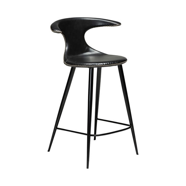 Crna barska stolica od imitacije kože DAN-FORM Denmark Flair, visina 90 cm