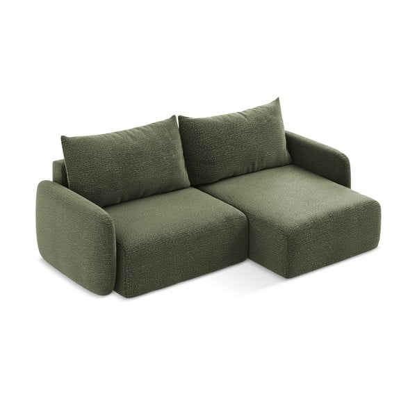 Zelena sklopiva/s prostorom za odlaganje kutna garnitura (s desnim kutom) Kalena – Makamii-image-3