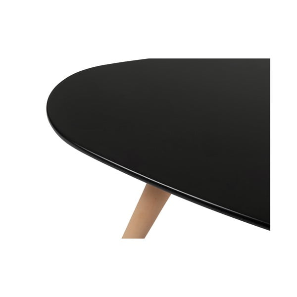 Crni stolić za kavu s nogama od bukovog drveta Furnhouse Fly, 116 x 66 cm-image-3