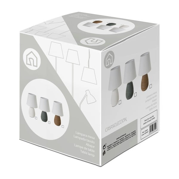 Smeđa stolna lampa keramička s tekstilnim sjenilom (visina 27,5 cm) – Casa Selección-image-4