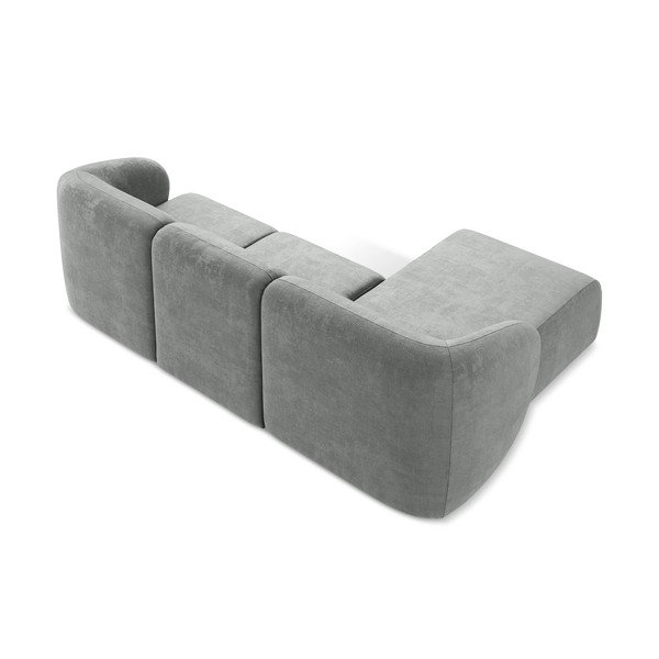 Siva kutna garnitura od šenila (s lijevim kutom/s ležaljkom) Lani – Makamii-image-3