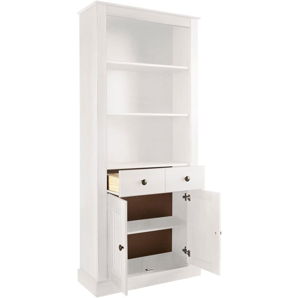 Bijela biblioteka od masivnog bora 181x31 cm Mille – Støraa-image-3