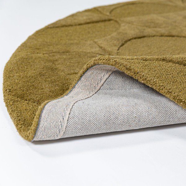 Tamno zeleni ručno rađen vunen okrugao tepih ø 160 cm Gigi – Flair Rugs-image-2