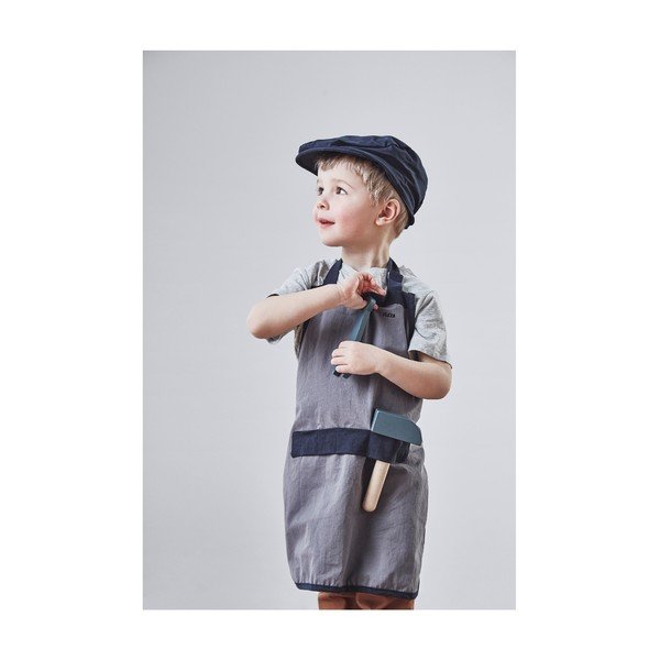 Siva dječja radna pregača s kapom Flexa Play Builder´s Costume-image-3