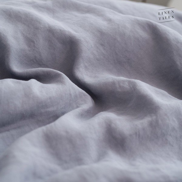 Siva navlaka za poplun za bračni krevet od konopljinih vlakana 200x200 cm – Linen Tales-image-1