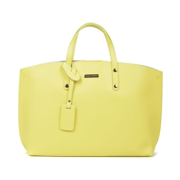 Žuto-zelena kožna torbica Luisa Vannini Beatrice