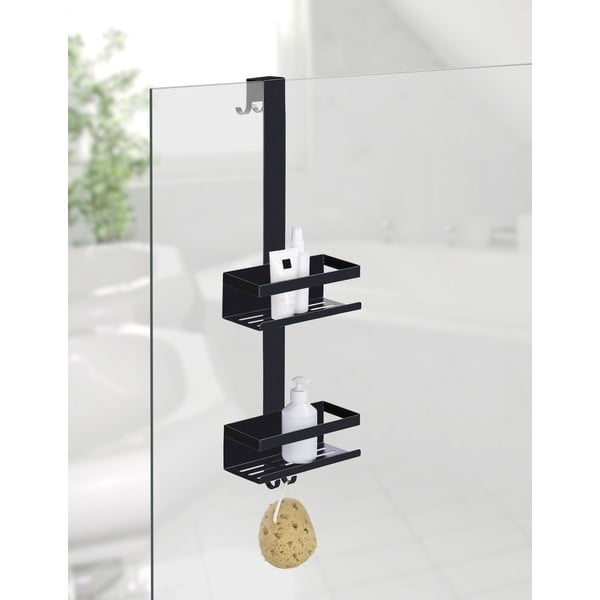 Crna viseća kupaonska polica od nehrđajućeg čelika Bribano – Wenko-image-1