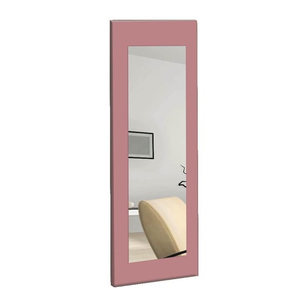Zidno zrcalo s ružičastim okvirom oyo koncept Chiva, 40 x 120 cm
