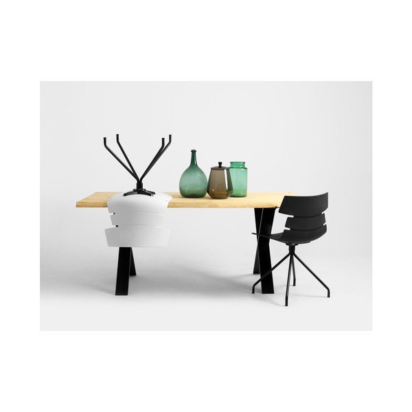 Blagovaonski stol s hrastovom pločom Custom Form Cross, 180 x 90 cm-image-3