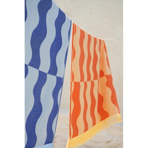 Plavi pamučan ručnik za plažu 100x160 cm Nugo – noo.ma-image-2