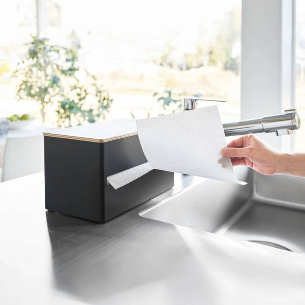 Crni metalni stalak za papirnate ručnike Rin – YAMAZAKI-image-4