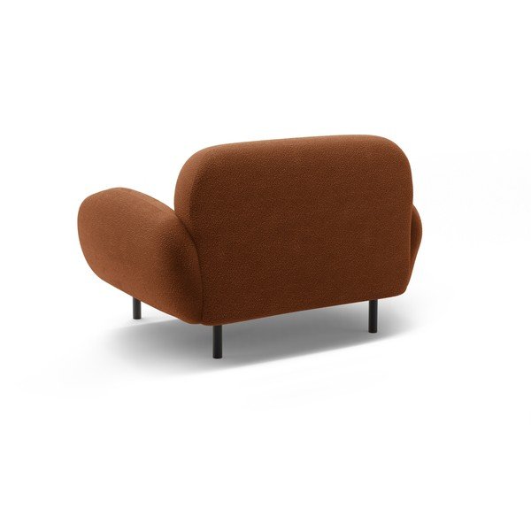 Fotelja od bouclé tkanine boja terakote Poppy – Micadoni -image-2