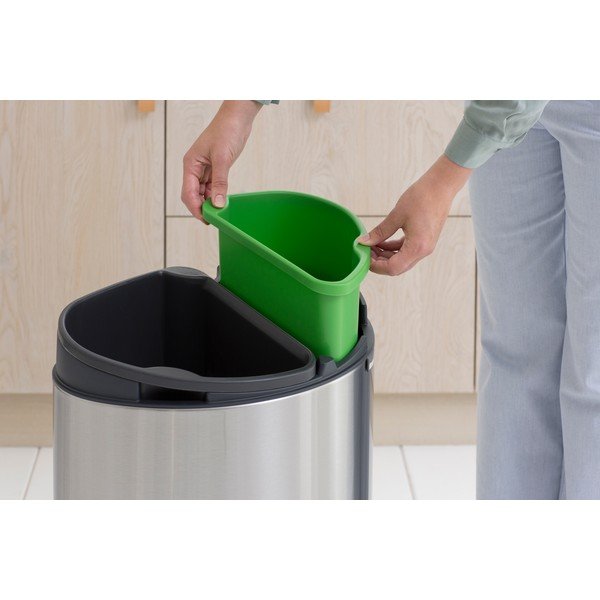 Željezna kanta za smeće za odvojeni otpad/na dodir u mat srebrnoj boji 33 l Touch Bin Recycle – Brabantia-image-4