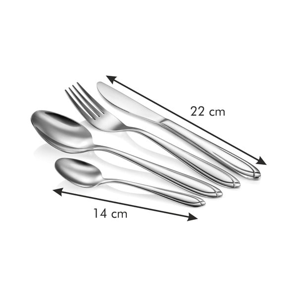 Pribor za jelo od nehrđajućeg čelika u srebrnoj boji Scarlett - Tescoma-image-1