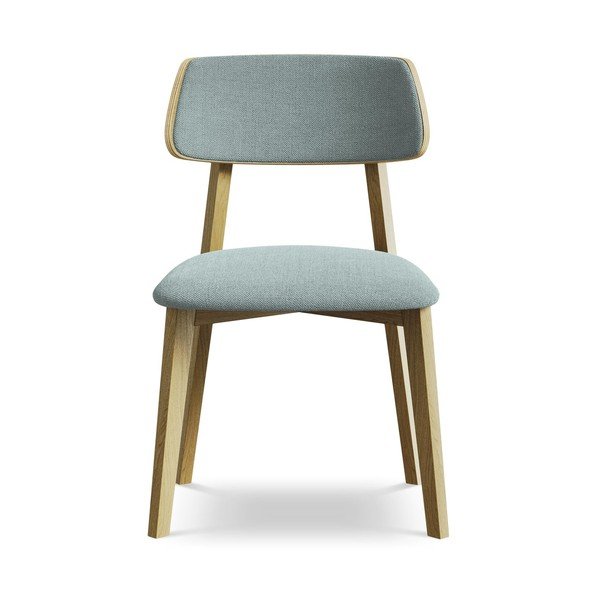 Plava blagovaonska stolica od masivnog drveta Niu – Makamii-image-1