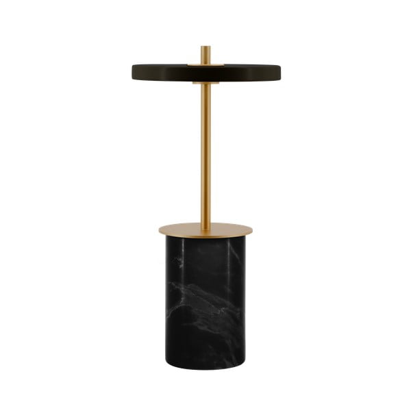 Crna mramorna LED stolna lampa s mogućnosti zatamnjivanja s metalnim sjenilom (visina 25,5 cm) Asteria Move Mini – UMAGE-image-3