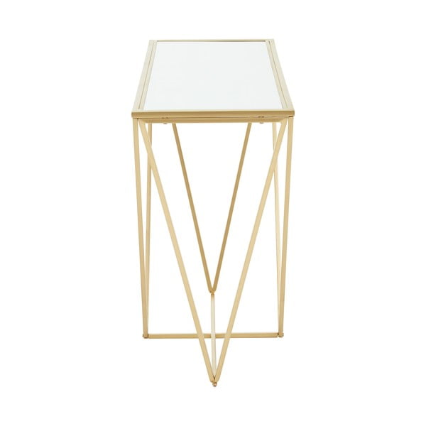 Pomoćni stol sa staklenom pločom stola u zlatnoj boji 40x120 cm Farran – Premier Housewares-image-4
