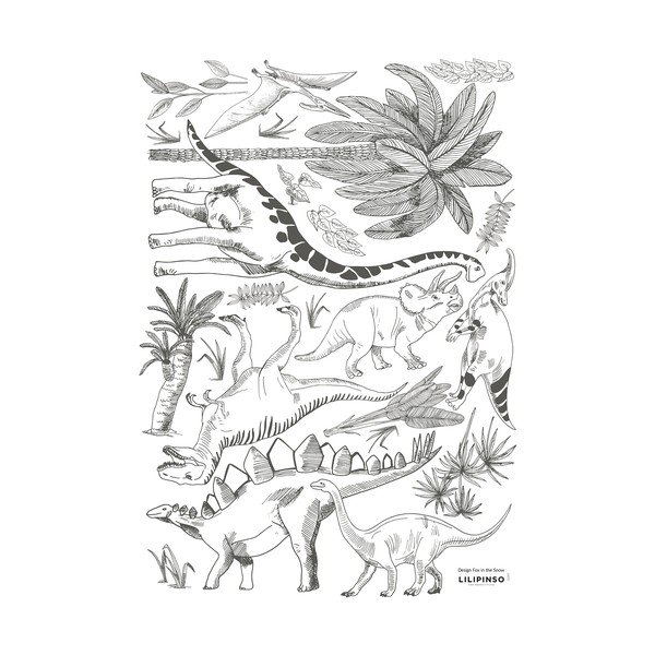 Naljepnice 30x42 cm Dinosaurs & Plants – Lilipinso