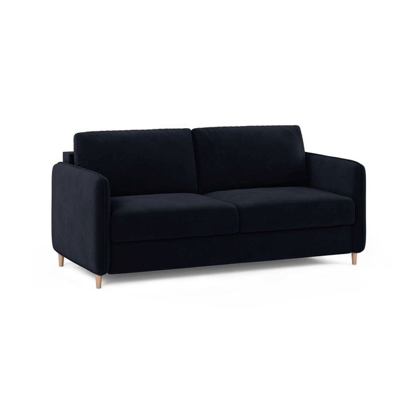 Plava baršunasti sofa za spavanje 184 cm – Micadoni -image-2