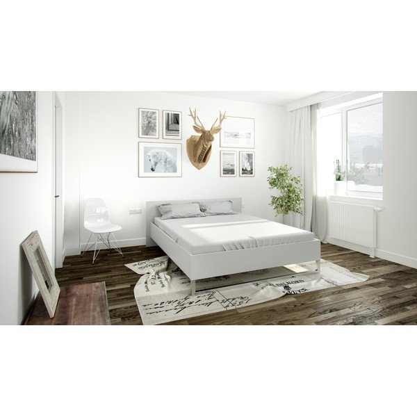 Bijeli bračni krevet Tvilum Style, 160 x 200 cm-image-1