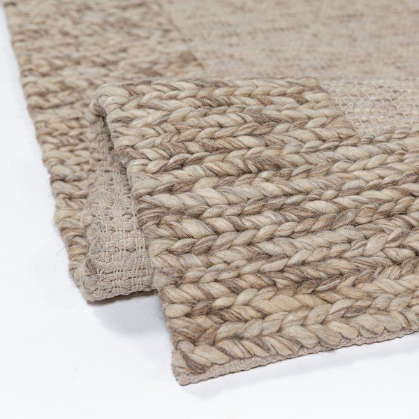 Ručno rađen tepih od mješavine vune u prirodnoj boji 200x290 cm Rue – Flair Rugs-image-3