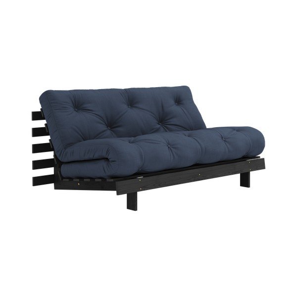Tamno plava sklopiva sofa 160 cm Roots Black Night – Karup Design
