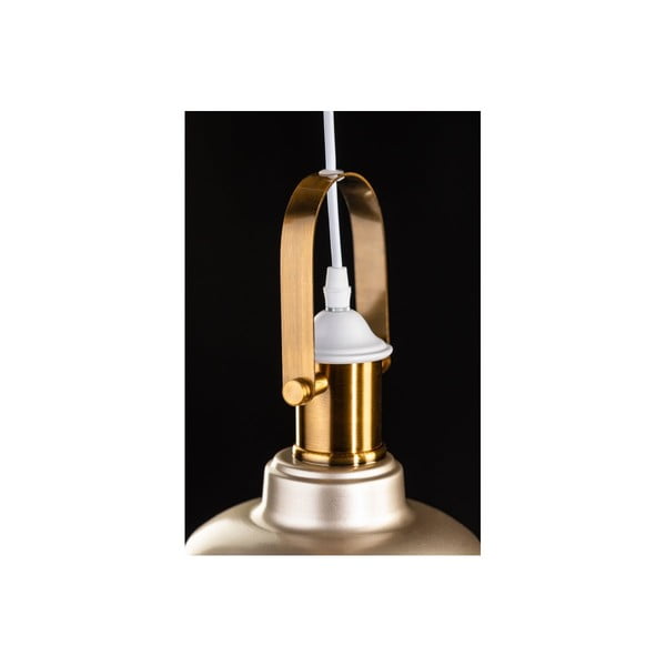 Bež viseća svjetiljka s metalnim sjenilom ø 22 cm Zenit – GTV-image-1