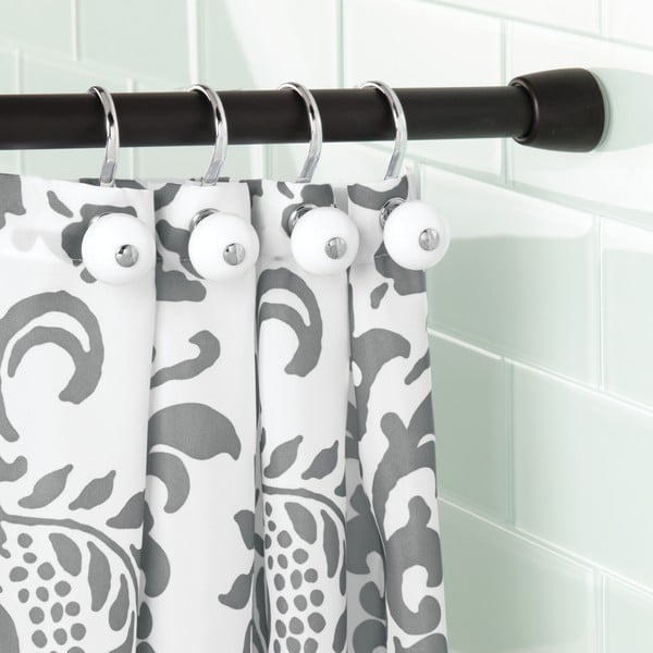 Crni podesivi nosač za zastore u kupaoni iDesign Cameo-image-2