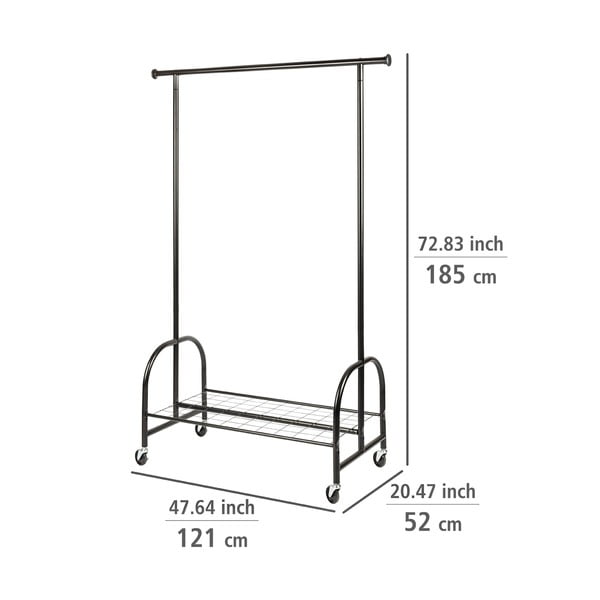 Crni metalni stalak za odjeću Wenko Profi-image-4