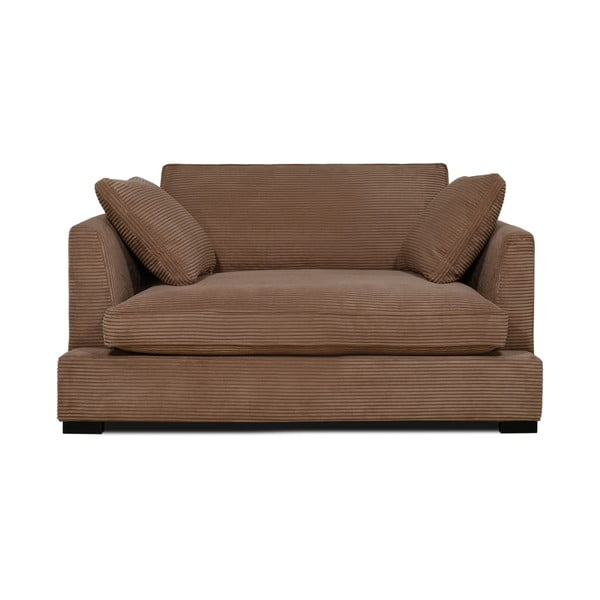 Svjetlo smeđa sofa od samta 132 cm Mobby – Scandic