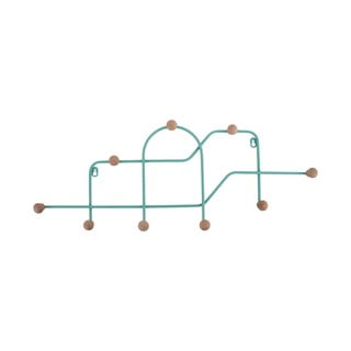 Tirkizna metalna zidna vješalica 71 cm Maze – PT LIVING