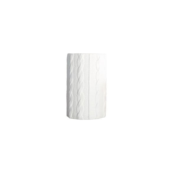 Pletena vaza, bijela, 24 cm