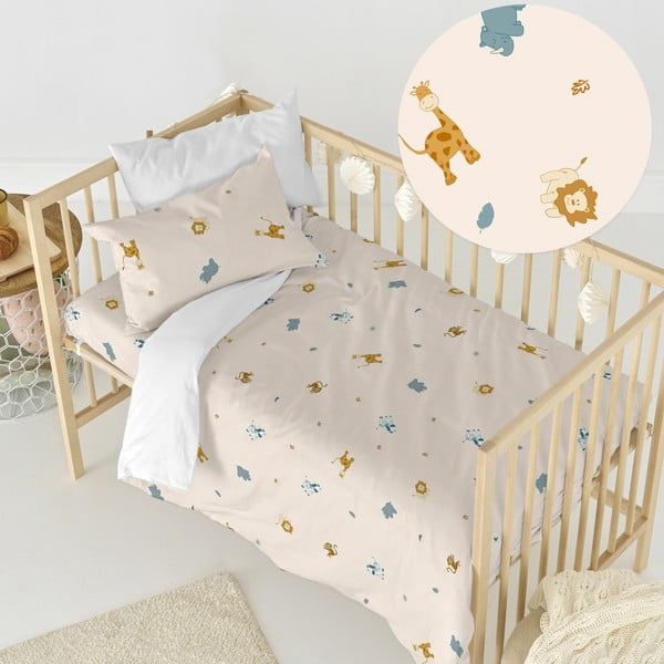 Pamučna dječja posteljina za dječji krevetić 100x120 cm Animals – Happy Friday