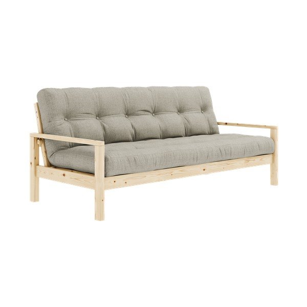 Bež lanena sklopiva sofa 205 cm Knob – Karup Design-image-3