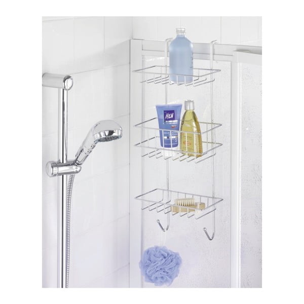 Zidna kupaonska viseća troetažna polica Wenko Revigo-image-1