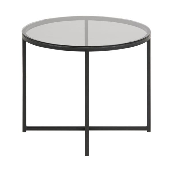 Pomoćni stolić sa staklenom pločom Actona Cross, ⌀ 55 cm-image-3