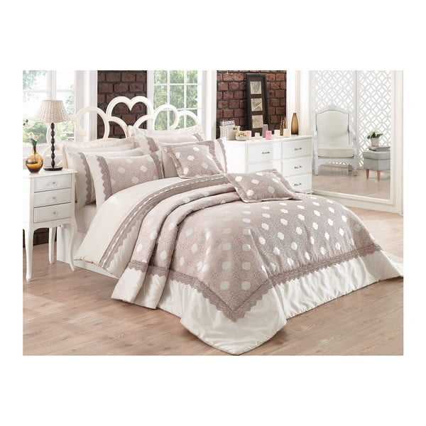Set prekrivača za bračni krevet sa jastučnicama Caren, 260 x 270 cm