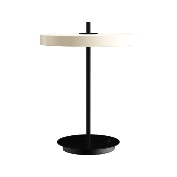 Crno-bijela metalna LED stolna lampa s mogućnosti zatamnjivanja s metalnim sjenilom (visina 41,5 cm) Asteria Table – UMAGE
