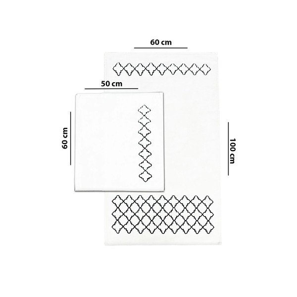 Krem kupaonske prostirke u setu 2 kom 60x100 cm Luxury – Foutastic-image-3