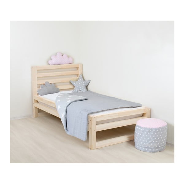 Dječji drveni krevet za jednu osobu Benlemi DeLuxe Naturalisimo, 180 x 90 cm