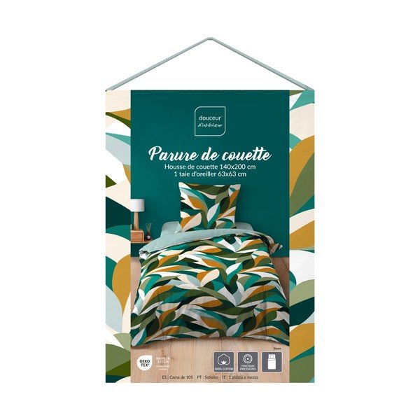 Pamučna posteljina za krevet za jednu osobu 140x200 cm Swan – douceur d'intérieur-image-1