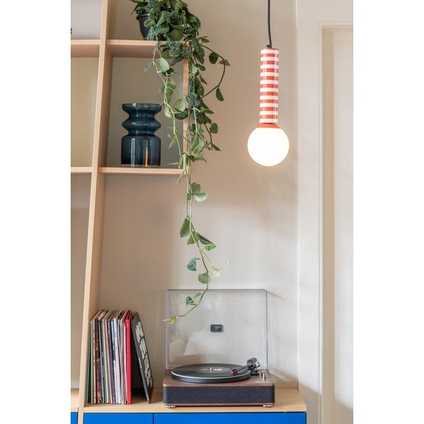 Crvena metalna viseća svjetiljka ø 12 cm Rayado Retro – Leitmotiv-image-1