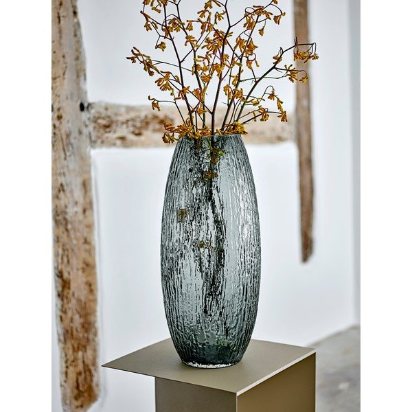 Siva staklena ručno izrađena vaza (visina 50 cm) Brock – Bloomingville-image-1