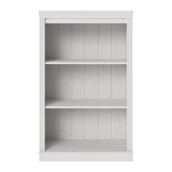 Bijela biblioteka od masivnog bora 74x118x35 cm Anita – Støraa