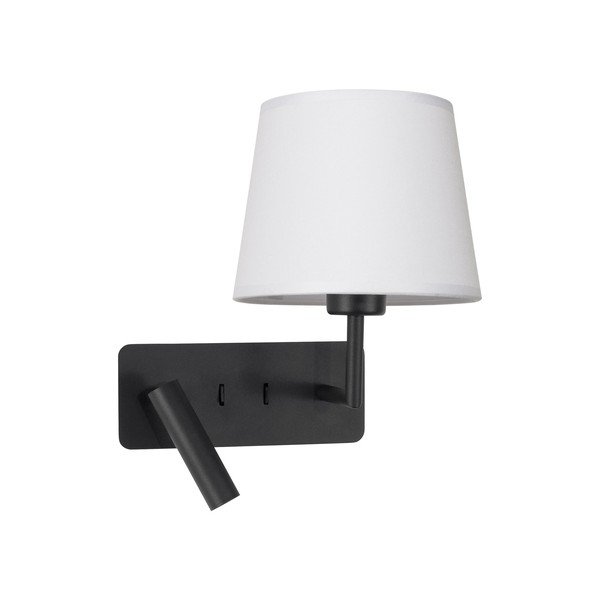 Bijela/mat crna zidna lampa aluminijska sa savitljivom konstrukcijom Savona – Nova Luce