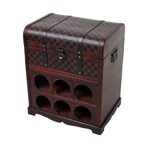 Smeđa vitrina za vino broj boca 6 kom, 41x48 cm – Deco Pleasure