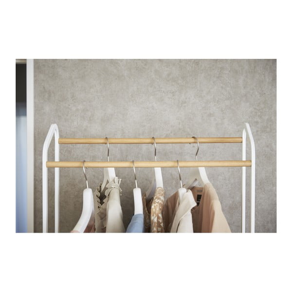 Bijeli metalni mobilni stalak za odjeću Tower – YAMAZAKI-image-4